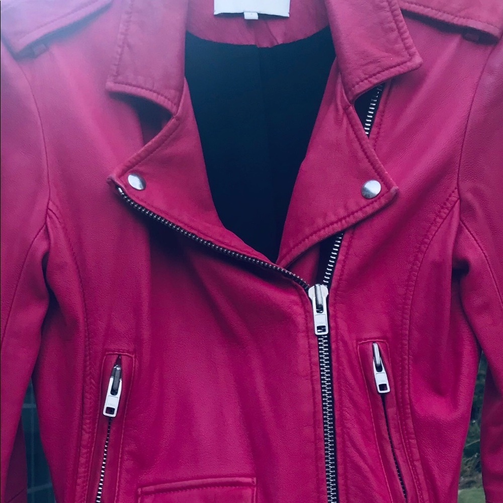 Iro distressed red leather jacket - Picture 5 of 7